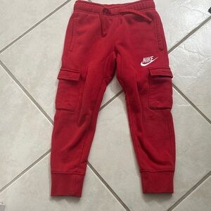 Nike Red Kids Cargo Joggers - 5